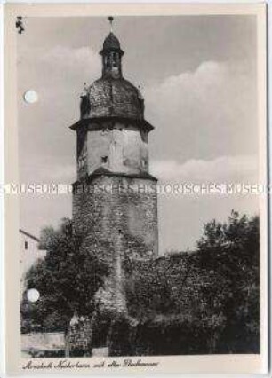 Arnstadt, Neutorturm mit alter Stadtmauer