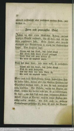 Zwey und zwanzigster Brief
