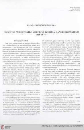 14: Początki wiedeńskiej kolekcji Karola Lanckorońskiego 1815-1874