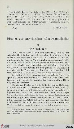 5: Studien zur griechischen Künstlergeschichte, [2] : die Dädaliden