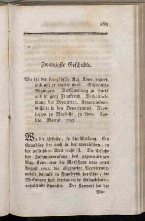 Zwanzigste Geschichte