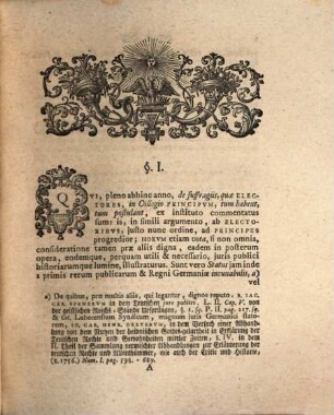 De Principibvs Ecclesiasticis In Comitiis Plvra Svffragia Habentibvs