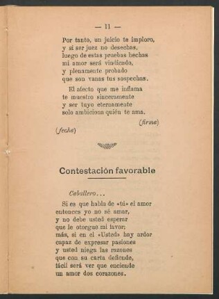 Contestación favorable