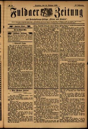 Zweite Ausgabe vom Samstag, den 22. Februar 1896.