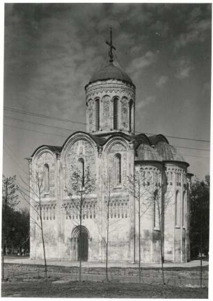 Wladimir, Russland. Demetrius-Kathedrale (Dmitri sobor) (1194-1197), Südseite und Apsiden