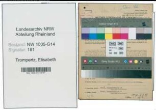 Entnazifizierung Elisabeth Trompertz , geb. 17.09.1903 (Kommanditistin)