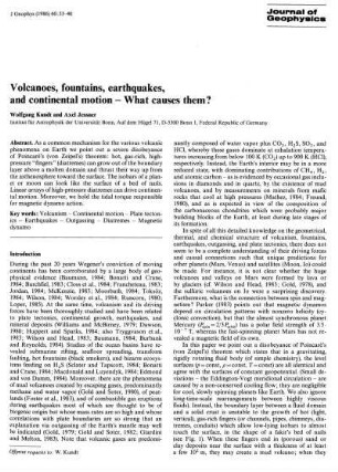 Volcanoes, fountains, earthquakes, and continental motion - what causes them?