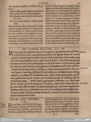 De Lapide Bezoar. Tit. III.