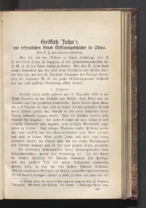 Griffith John ein erfreuliches Stück Missionsgeschichte in China