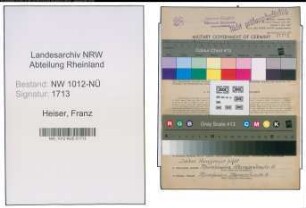 Entnazifizierung Franz Heiser , geb. 17.03.1903 (Arbeiter)