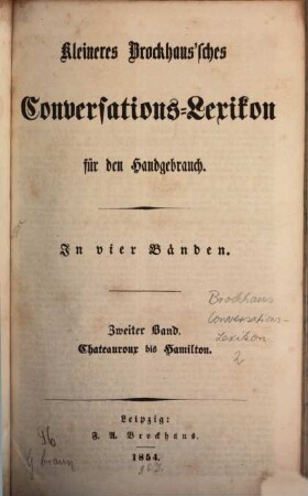Kleineres Brockhaus'sches Conversations-Lexikon für den Handgebrauch, 2. Chateauroux - Hamilton