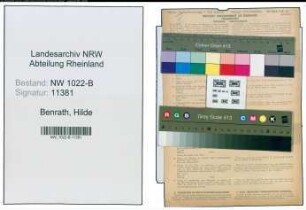 Entnazifizierung Hilde Benrath , geb. 05.07.1914 (Lageristin)