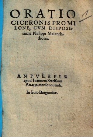 Oratio Ciceronis Pro Milone