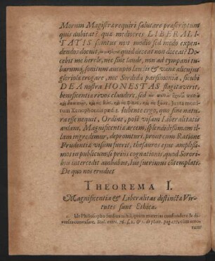 Theorema I. - VI. Et Postremum.