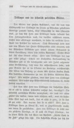 244-258 Döllinger und die historisch politischen Blätter