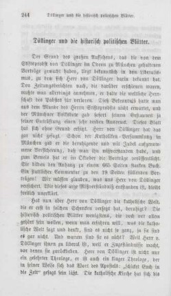 244-258 Döllinger und die historisch politischen Blätter