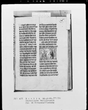 Sächsische Weltchronik (bis zum Jahre 1229) — Kreuzauffindung, Folio 46recto
