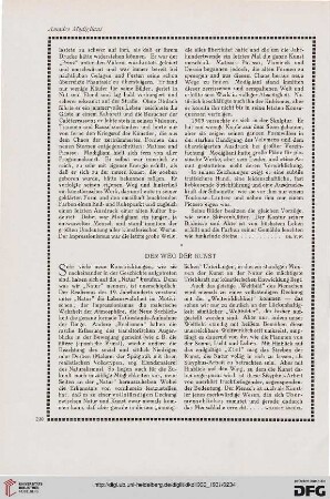 Der Weg der Kunst