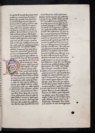Zierinitiale (Psalm 99): D(ominus regnavit irascantur)