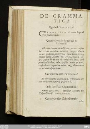De Grammatica.