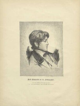 Fürst Bismarck im 18. Lebensjahre