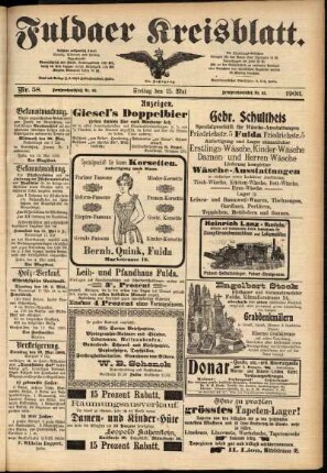 Zweite Ausgabe vom Freitag, den 15. Mai 1903.