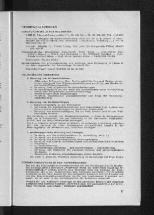 Studienberatungen