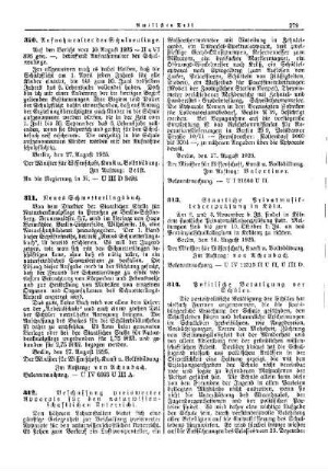 Aufnahmealter der Schulneulinge : [Amtlicher Teil]