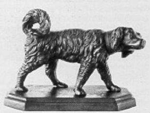 Briefbeschwerer mit stehendem Wachtelhund