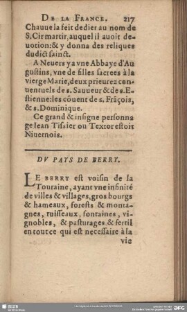 Du Pays De Berry