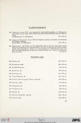 Tapisserien (Nr. 139-141)