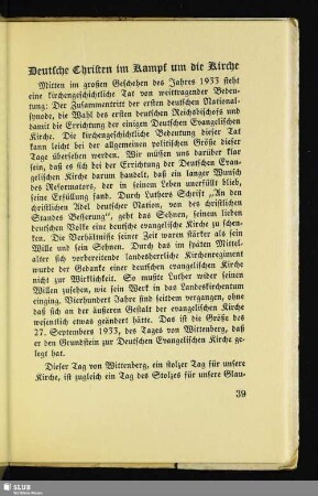 Deutsche Christen im Kampf um die Kirche