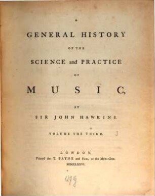A General History Of The Science and Practice Of Music : In Five Volumes, 3