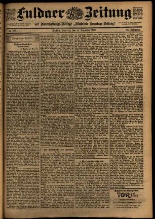 Zweite Ausgabe vom Samstag, den 16. Dezember 1899.