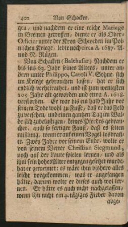 Von Schacken (Balthasar) - Von Schwerin (Bogislav)