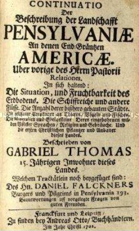 Landschaftliche Beschreibung von Pennsylvania