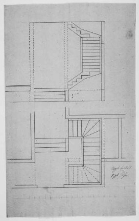 Kassel & Schönfeld & Mittelbau & Treppe