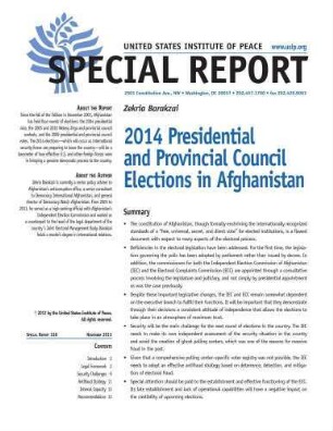 2014 presidential and provincial council elections in Afghanistan