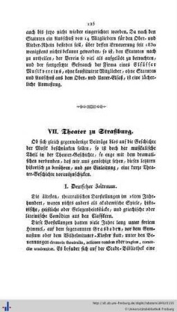 VII. Theater.