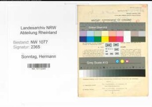 Entnazifizierung Hermann Sonntag , geb. 12.11.1902 (Polizist)