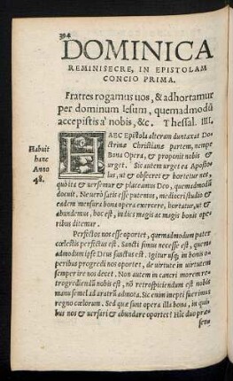 Dominica Reminiscere, In Epistolam Concio ...