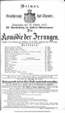 Komödie der Irrungen