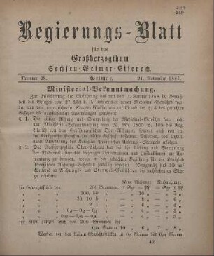 Nr. 28 : 24. November 1867
