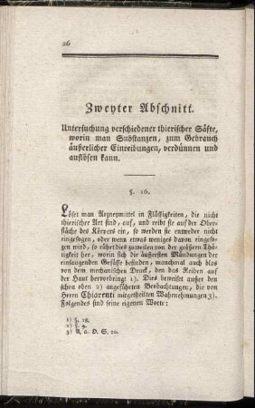 Zweyter Abschnitt. Untersuchung verschiedener thierischer Säfte ...