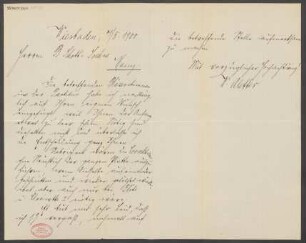 Brief an B. Schott's Söhne : 01.05.1900