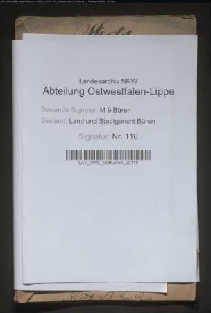 Erblasser: Bartscheer, Johann Wilhelm: