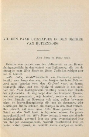 XII. Een paar uitstapjes in den omtrek van Buitenzorg