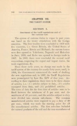 Chapter III. The tariff system