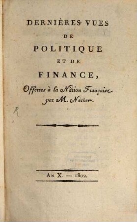 Dernières Vues de Politique