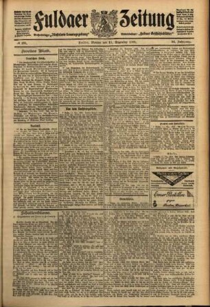 Zweite Ausgabe vom Sonntag, den 12. Dezember 1909.